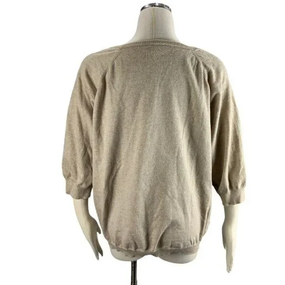 CATO 22 24W Sweater Gold Black Crochet Comfort Casual - Picture 2 of 6